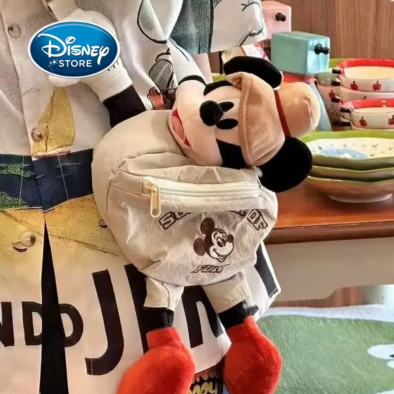 

Поясные сумки с Микки Маусом для девочек, милая сумка через плечо для кемпинга, дорожный рюкзак, студенческая сумка для хранения на плечо