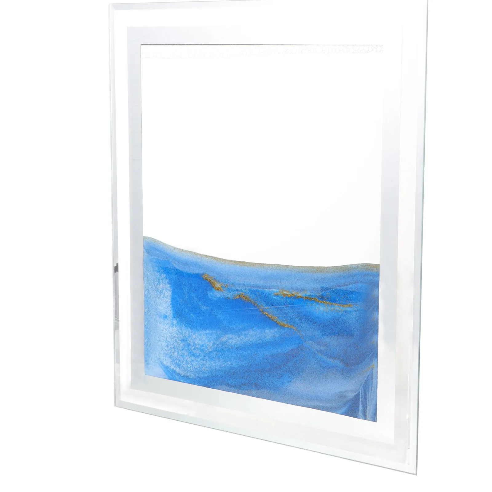 3D trasparente in movimento sabbia arte clessidra ornamento da tavolo sollievo dallo stress sollievo dall'affaticamento degli occhi decorazione per ufficio casa soggiorno