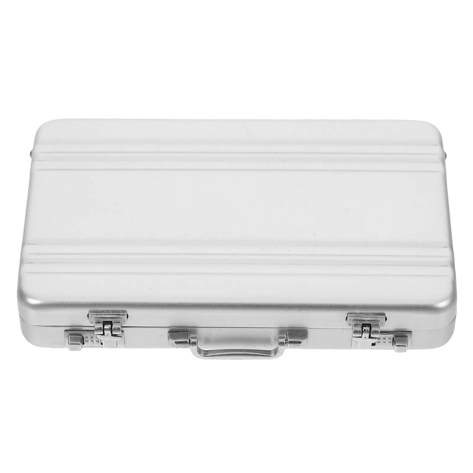 Portable Aluminum Alloy Password Card Box Compact Name Cards Holder Business Card Storage Case Multifunction Box