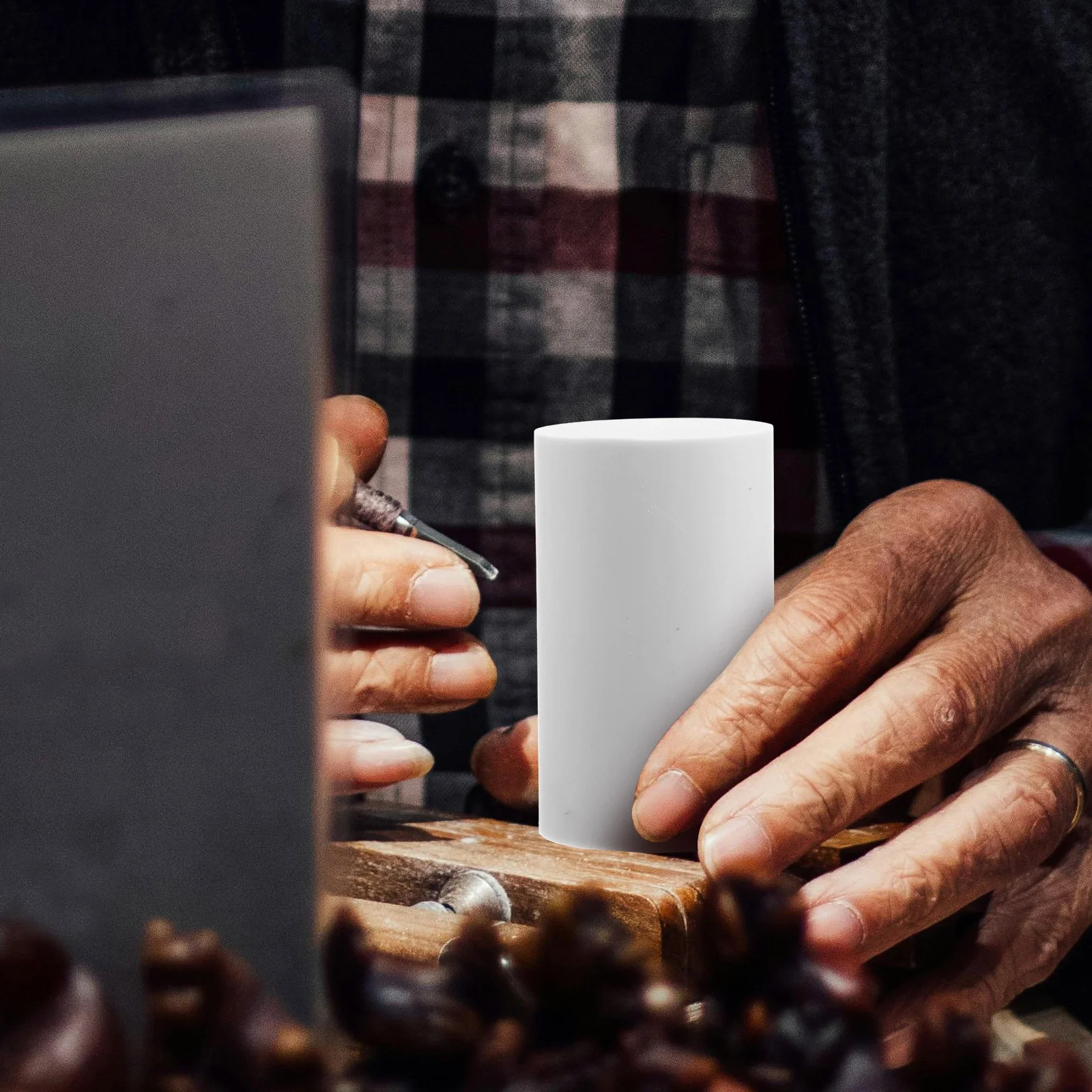 Engraved Rubber Stamp Scrapbook Kit Stamps Making Three-dimensional White Block