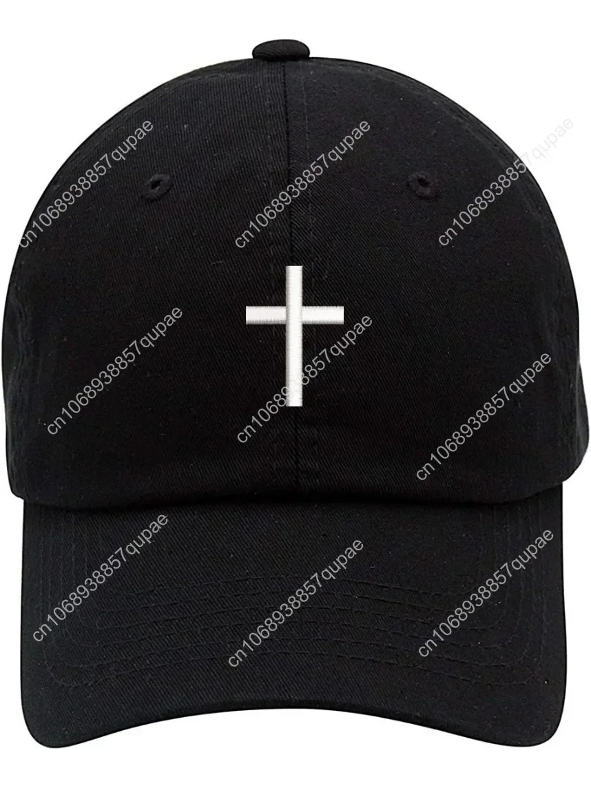 

Top Level Apparel Religious Cross Logo Embroidered Low Profile Soft Crown Unisex Baseball Dad Hat