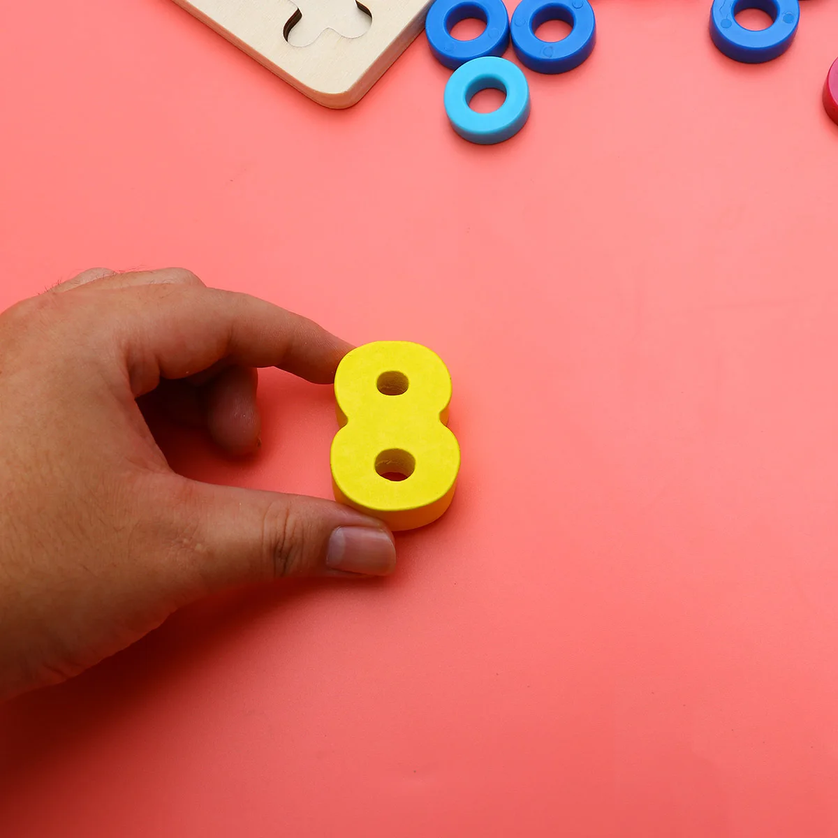 Wooden Number Puzzle Board Colorful Early Education Game Cognitive Learning Toddler Puzzles Kids Wooden Number Puzzles