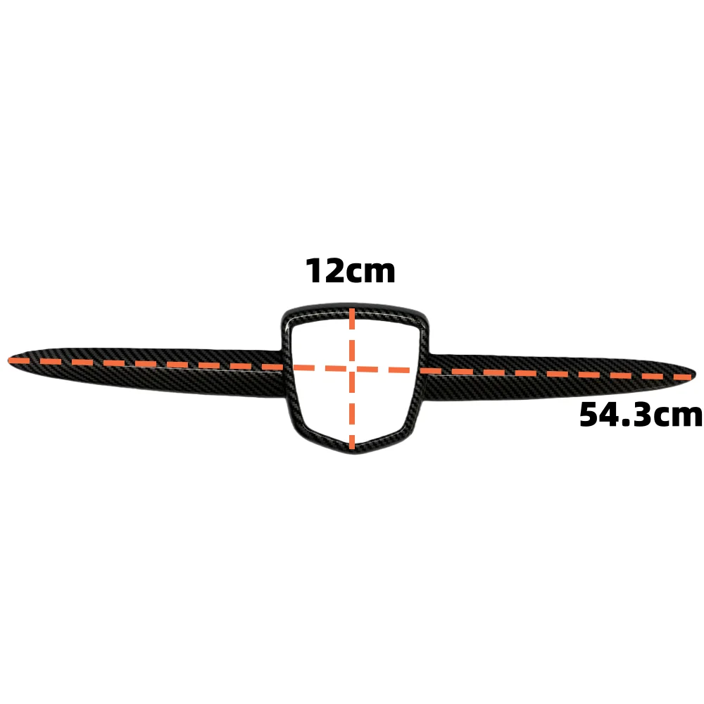 لشركة فيات 500 أبارث 595 695 أسود لامع/كربون مظهر أمامي شعار الديكور الخارجي تعديل الملحقات 2012-2023 طقم الجسم #2