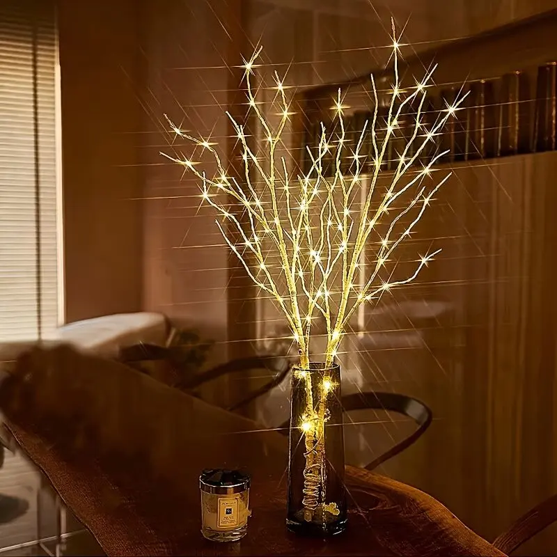 50LED Tree Branch Lights USB Powered Warm White Decorative Lights Holiday Wedding Christmas Valentine'S Day Thanksgiving Decor