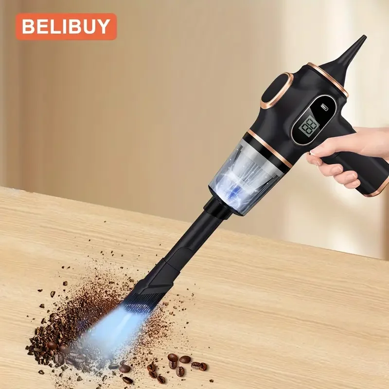 

Powerful Cordless Handheld Vacuum Cleaner with LED Display, 2-in-1 Blower & Suction for Car, , Pets, Office, Travel