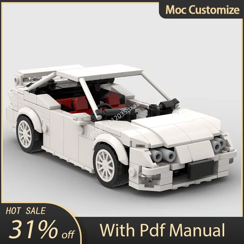 

382pcs Moc Hondas Integra Type R DC2 City Champions Racing Sports Car Building Blocks Assembly Bricks Toys Kids Education Gifts