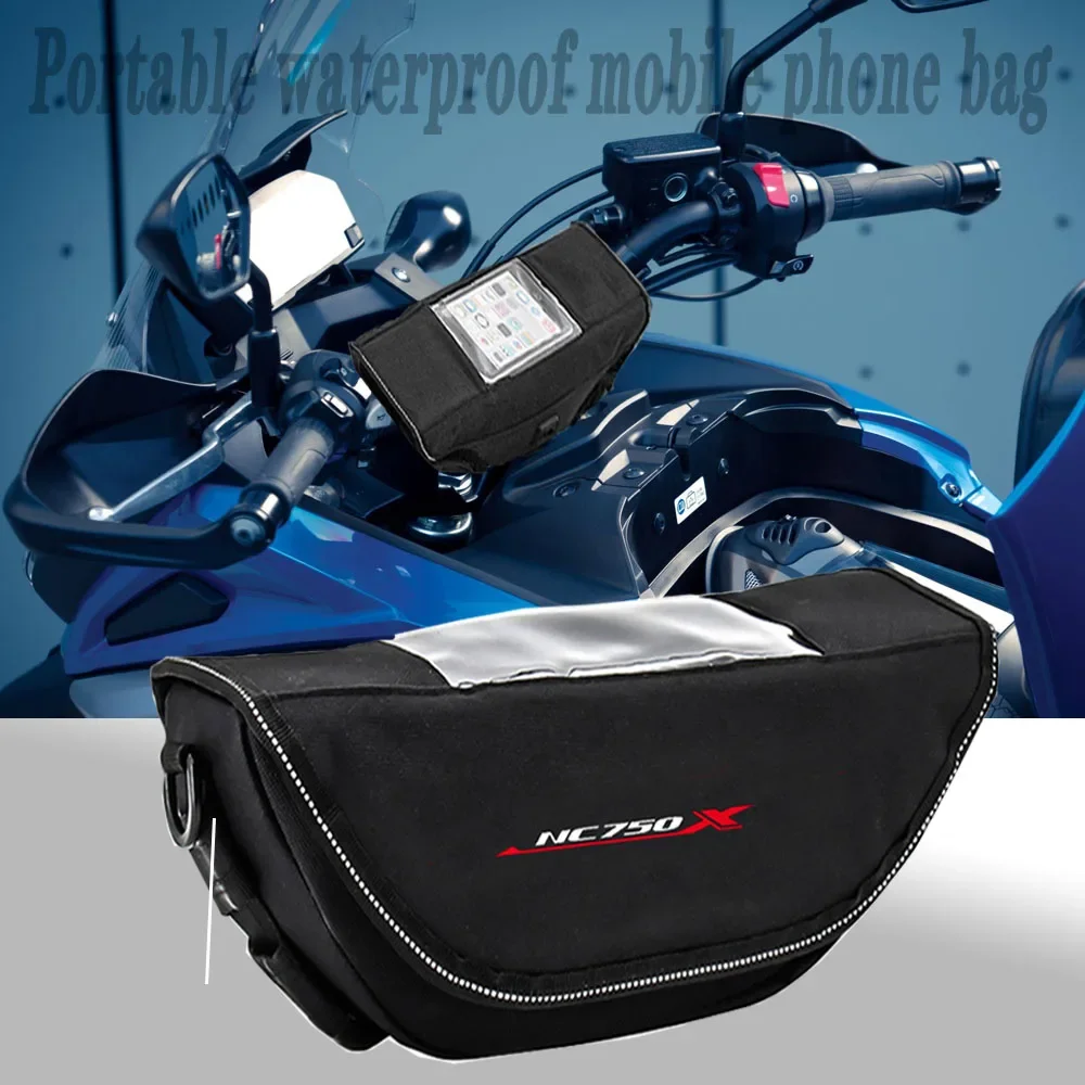 voor Honda NC750X NC750X Draagbare geavanceerde waterdichte mobiele telefoontas Motorhandvat Handtas