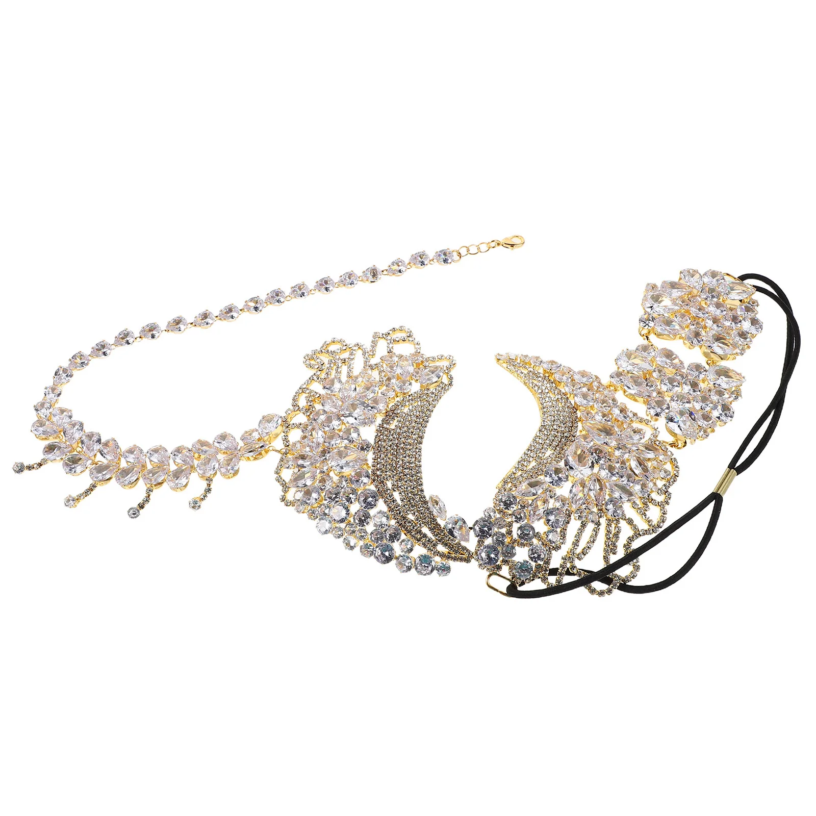Shiny Rhinestone Masquerade Mask for Women Stylish Venetian Party Mask Glow in Dark Events Comfortable Fit Long Wear Festive