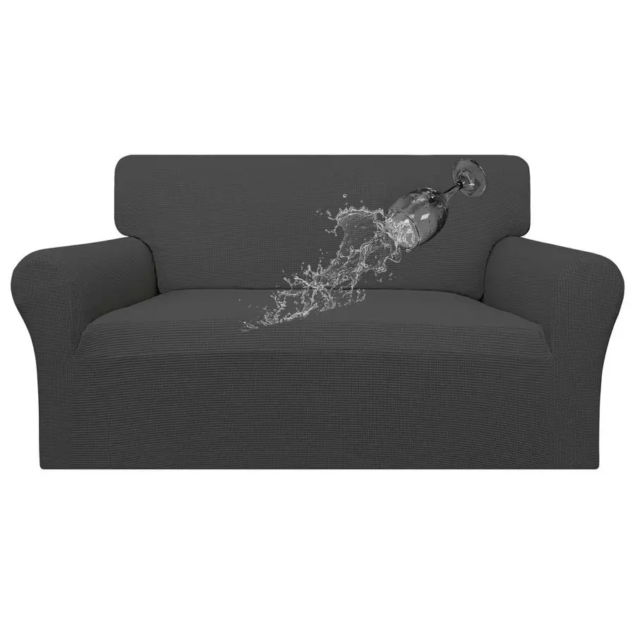 

100 Waterproof Loveseat Couch Cover, Dual Waterproof Sofa Cover, Stretch Jacquard Sofa Slipcover, Leakproof Furniture Protector