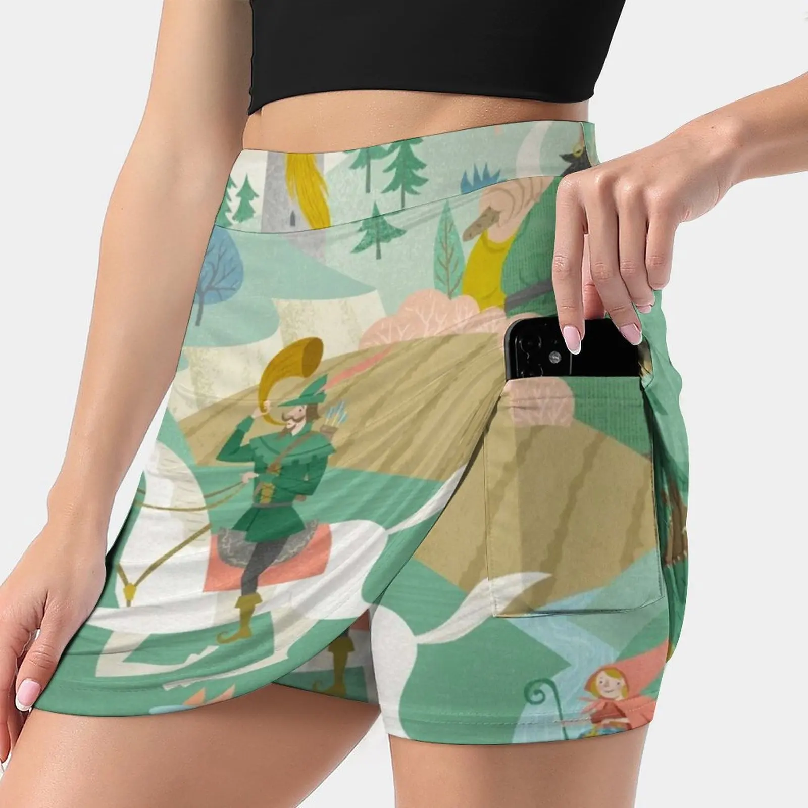 The Land Of Enchantment Women's skirt Aesthetic skirts New Fashion Short Skirts Believe Castle Childhood Enchantment Fairy