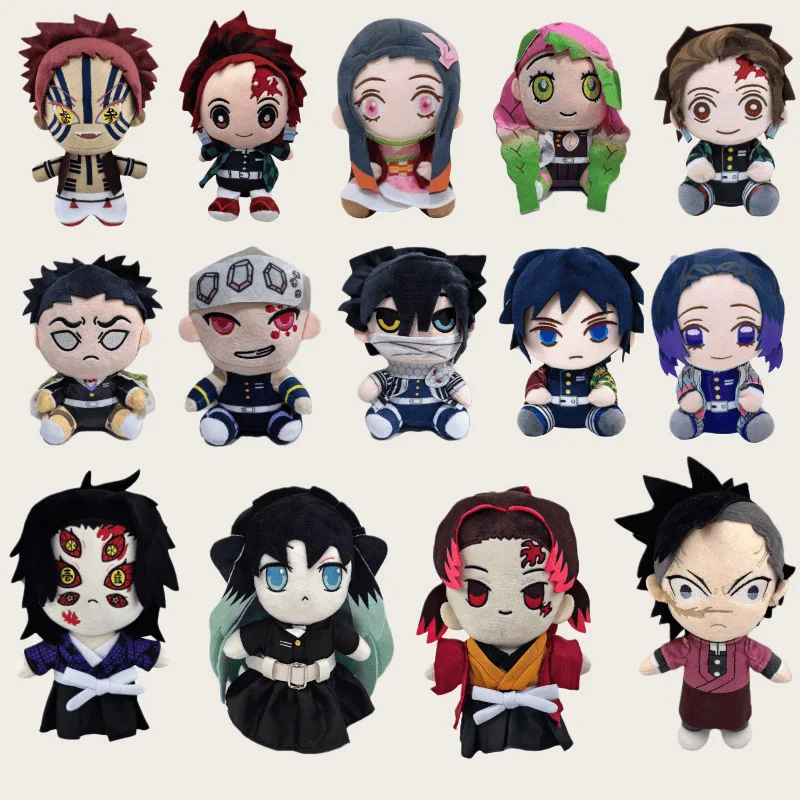 New Demon Slayer Q Version Plush Toy, Cute Doll Figure, Selectable Styles, Anime Peripheral Collectible Gift