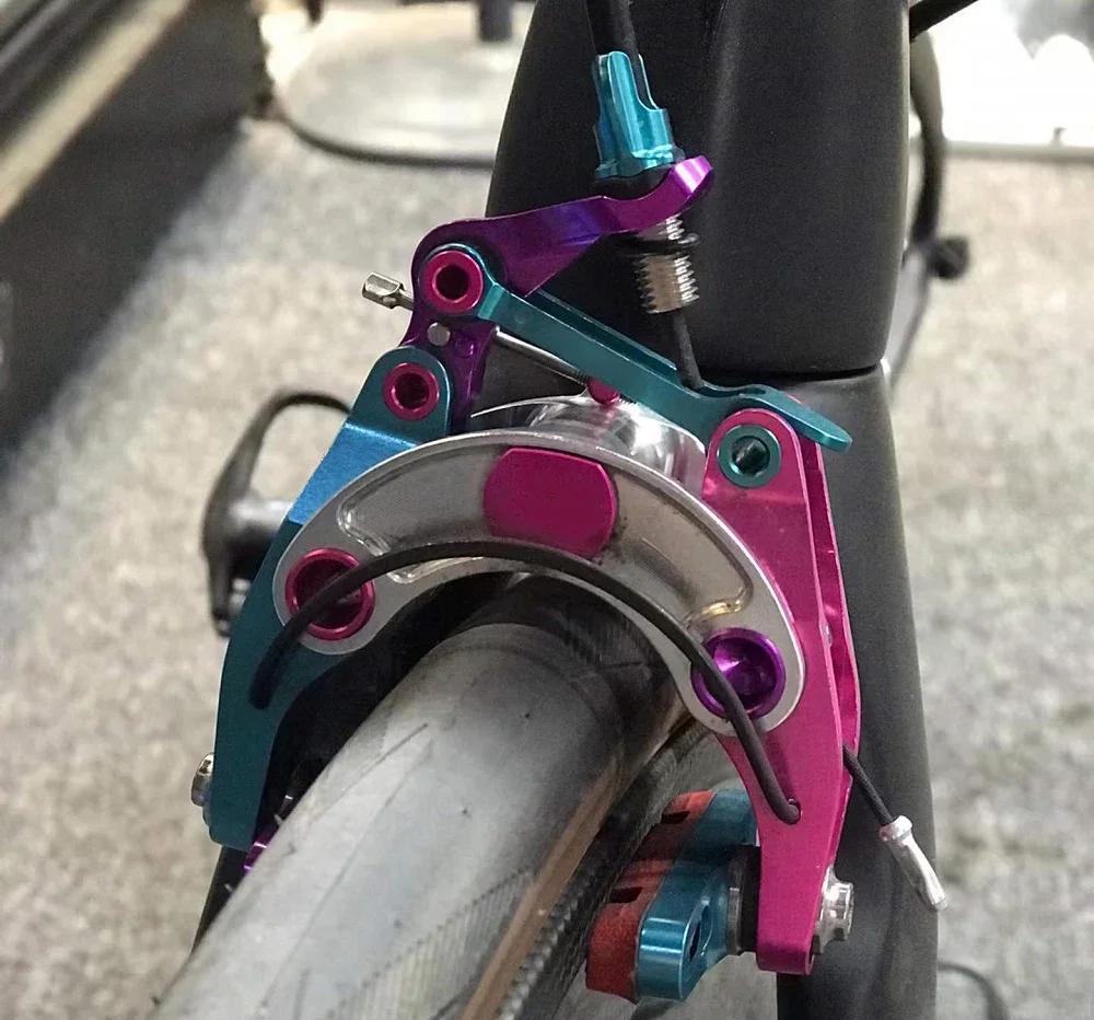 2025 Neue G4-Bremse, Rennradbremse, 92 g/96 g, Straßenzeit, Triathlon, Kies, Fahrrad, V-Bremssattel, Direktmontage, Rot, R9100 – Detail 9