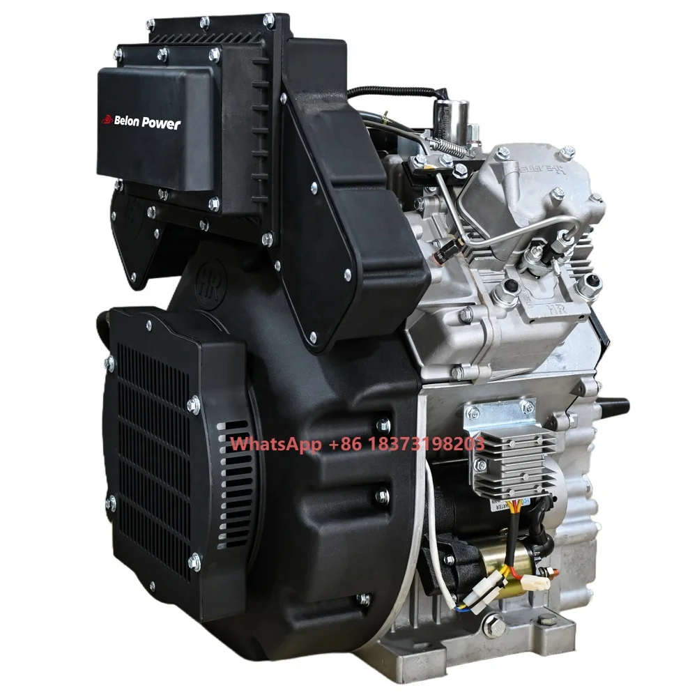 

Сельскохозяйственный прогулочный тракторный двигатель, 27-конный электрический запуск, 2-цилиндровый двигатель V с воздушным охлаждением