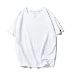 MOINWATER New Women Black White Tshirts Lady Solid Cotton Tees Short Sleeve T shirts Female Summer Tops for Woman