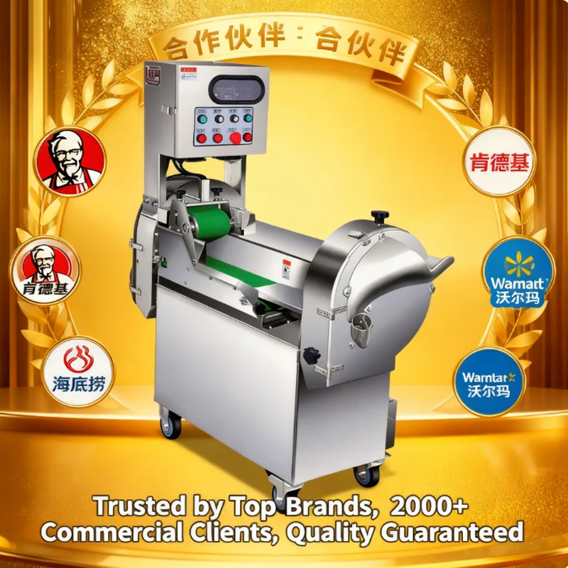 

Commercial Full-Automatic Stainless Steel Vegetable Cutter Small Electric Wire Cutting Machine For Restaurant Canteen Motor