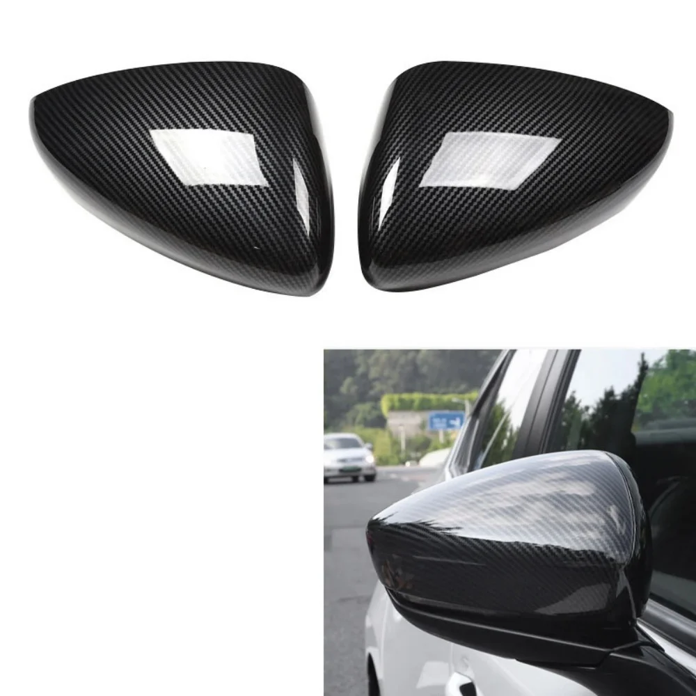 لمازدا 3 2020 2021 2022 2023 2024 سيارة ترقية ألياف الكربون غطاء مرآة الباب اكسسوارات الرؤية الخلفية للسيارة ملصقات السيارات التصميم