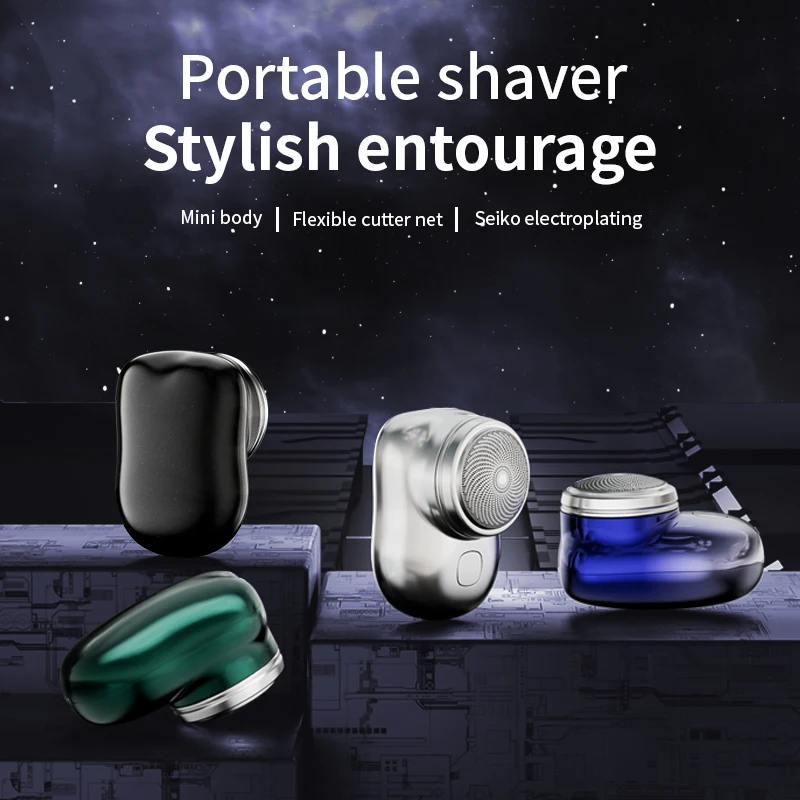 2026 New Mini Electric Shaver For Men Portable Wet Dry Electric Razor Shaver Pocket Size Portable Outdoor Smart Battery Tools