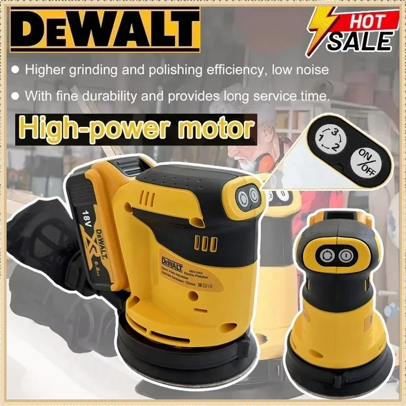 

DEWATE Sander Lithium Ion Cordless Rechargeable Disc Random Orbital Sander Woodworking Sanding Putty Polishing 20V/18V Bare Tool