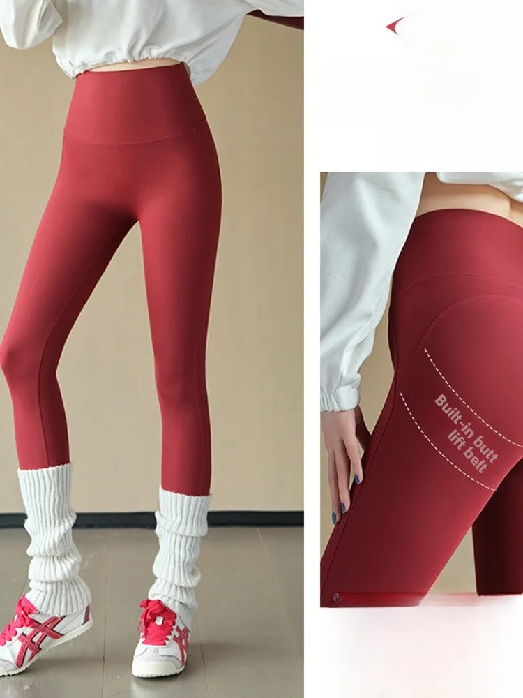 ارتفاع الخصر الحرير الجليد arkskin السراويل رقيقة Fitn اليوغا البطن التحكم بعقب رفع تسع نقاط السراويل النايلون دنة المرأة بوت