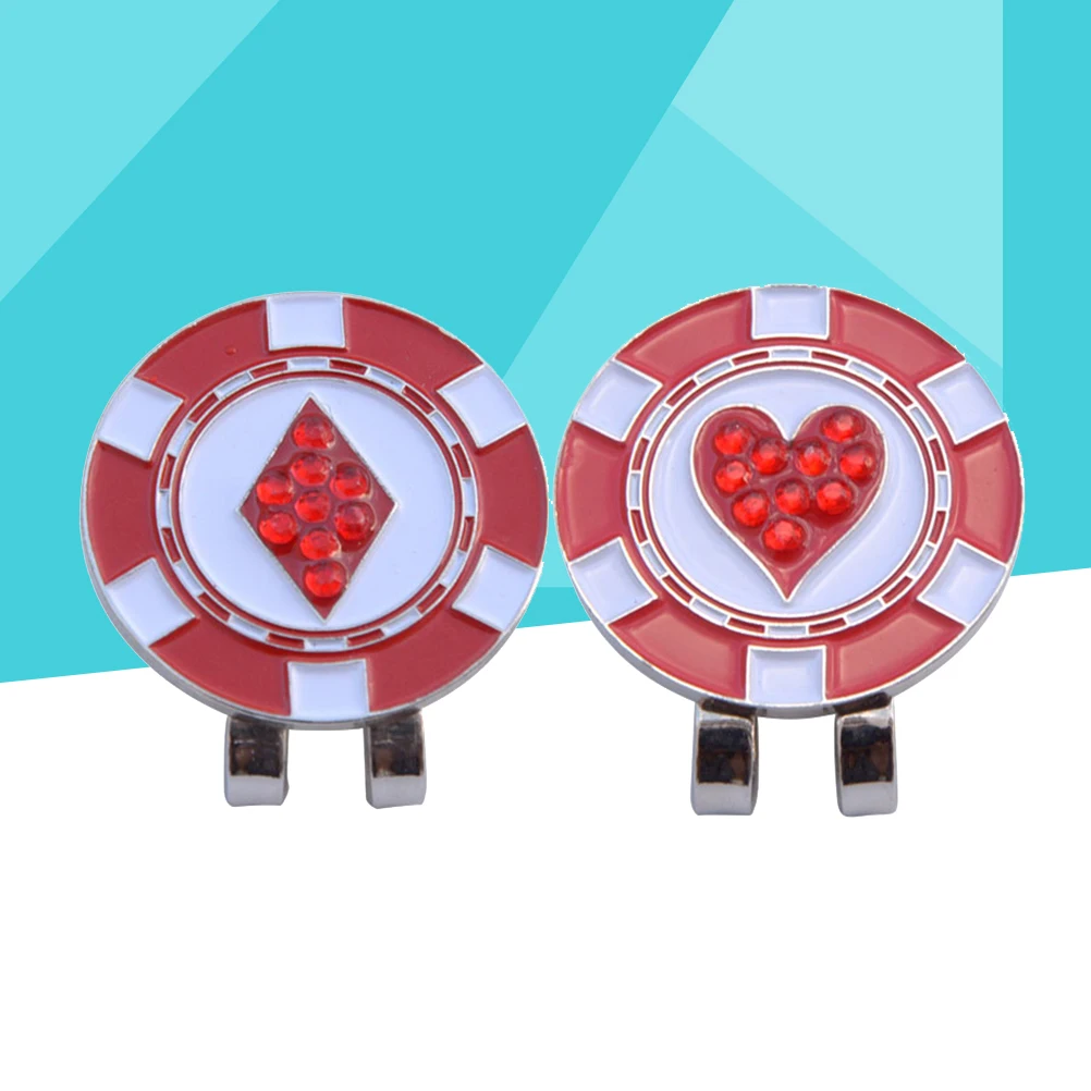 

2 pcs Water Drill Cap Alloy Ball Durable Magnetic Hat Clip For Golfers Outdoor Accessories Ball Marker Hat Clip Golfball Marker