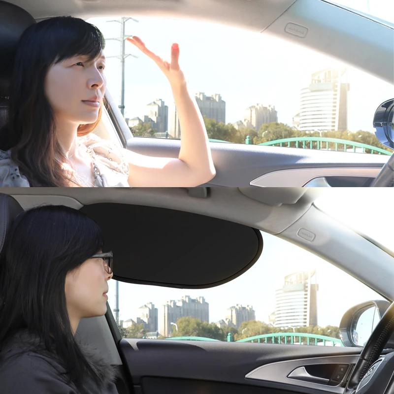 2pcs Universal Car Sunshades Foldable Auto Side Window Rear Windscreen Mesh Sunshade Cover Car Windshield Accessories Exterior