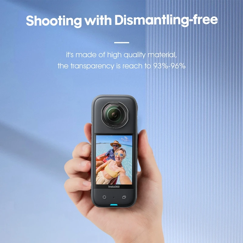 For Insta360 X3 Sports Camera Sticky Lens Guards Dual-Lens Anti-scratch Anti-fall Lens Protector Cap Guard Cover Accessories