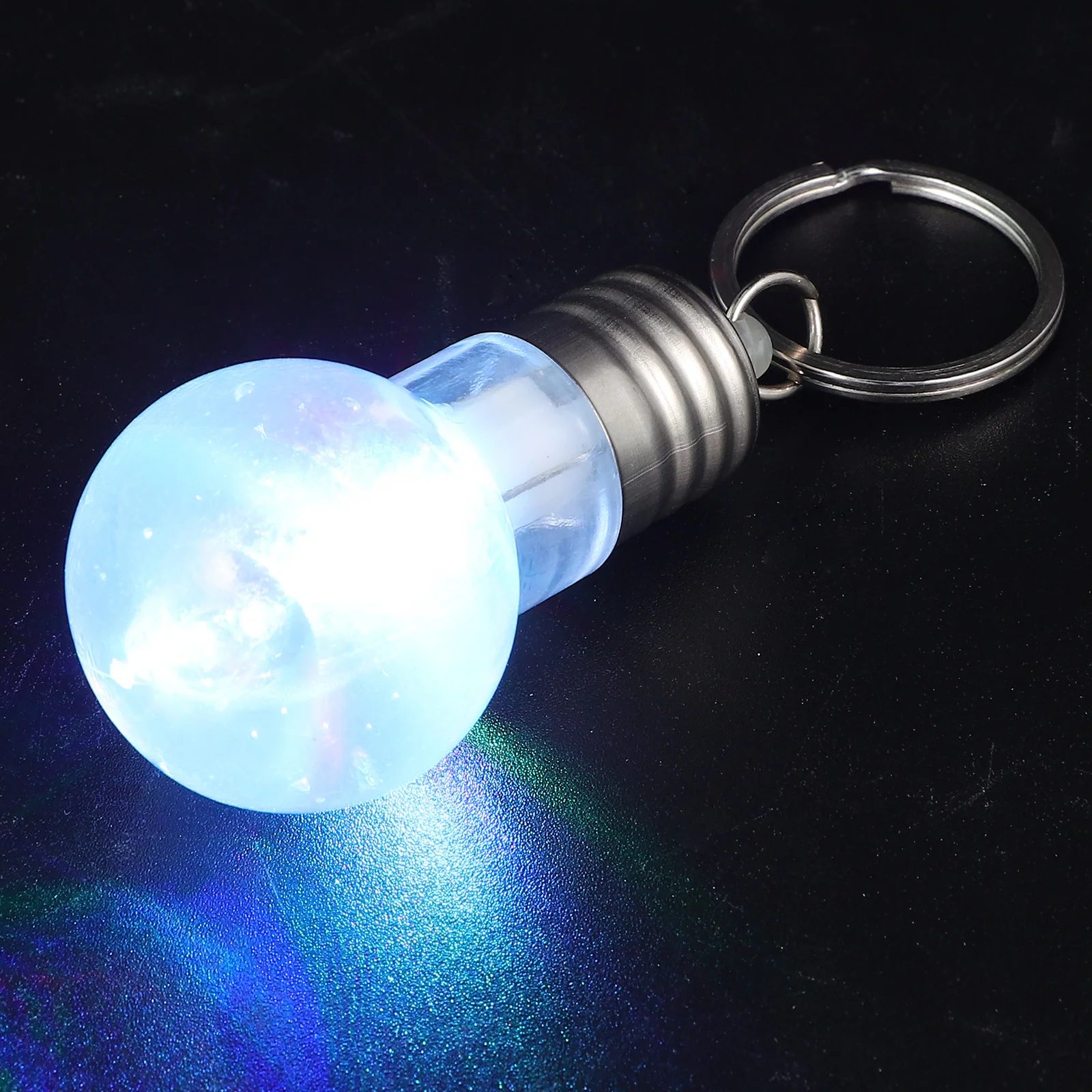 

Polymethyl Methacrylate LED Keychain Flashlight Colorful Light Press Button on Off Mini Bulb Decorative Gift LED Keychain