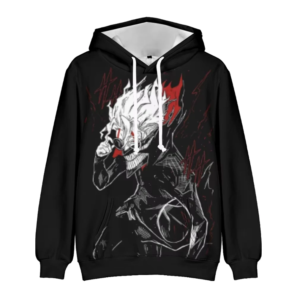 2024 Dandadan Merch Anime Okarun Hooded Drawstring Pocketless Sweatshirt Men/women Harajuku Pullover