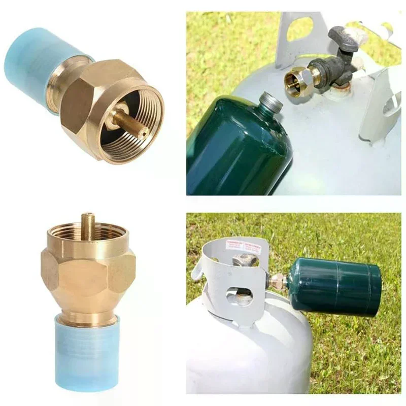 Tank Refill Adapter Gas Cylinder Canister Filler Coupler Brass Accessories For 1LB Small Cylinders Propane