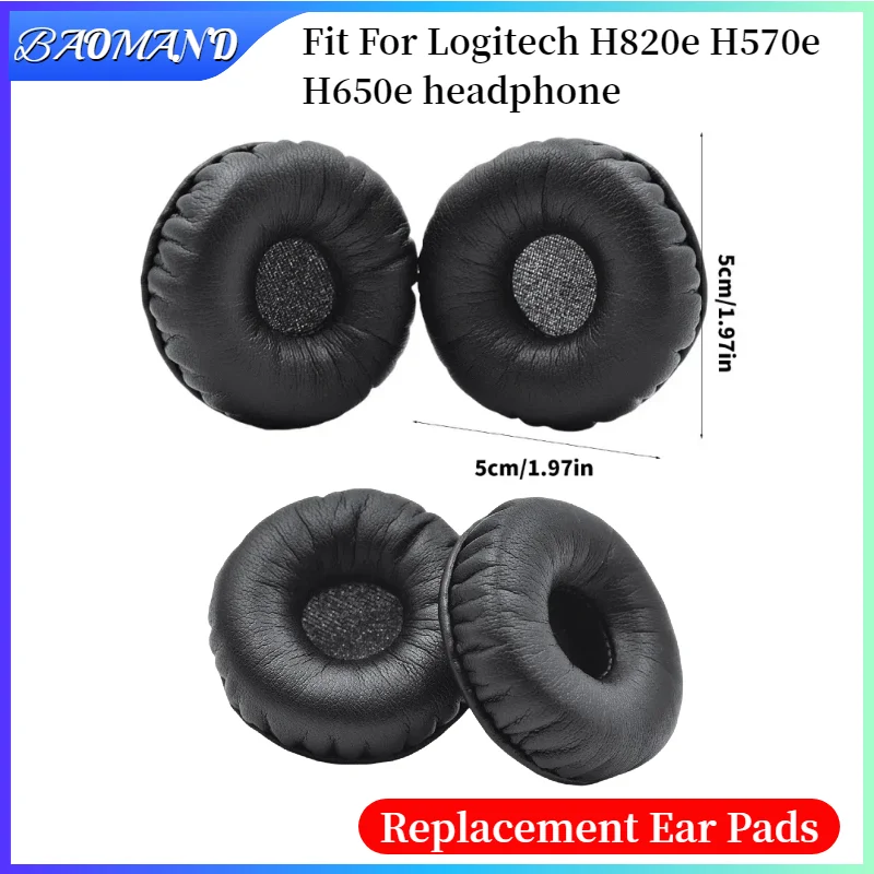 

Ear Pads For Logitech H820e H570e H650e Headphones Replacement Soft Foam Cushion Sponge Pad Leather Earmuffs