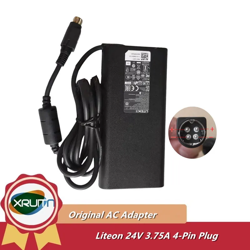 Genuine Liteon PA-1900-88E 24V 3.75A 90W AC Adapter Charger 4-PIN Din Plug 90W Power Supply
