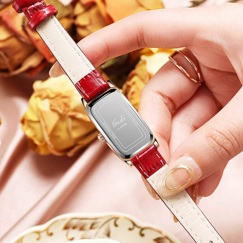 Light luxury all over the stars women's watch niche fashion square student watch waterproof quartz ladies watch