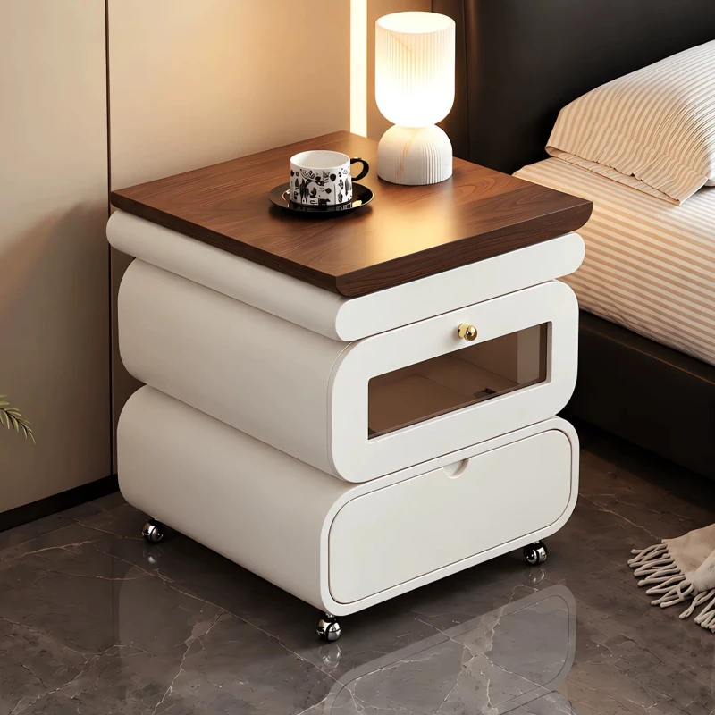 Bauhaus Drawer Nightstands Frames Set Master Bedroom Design Bedside Tables Luxury Shelf Mesita Noche Mid Century Furniture