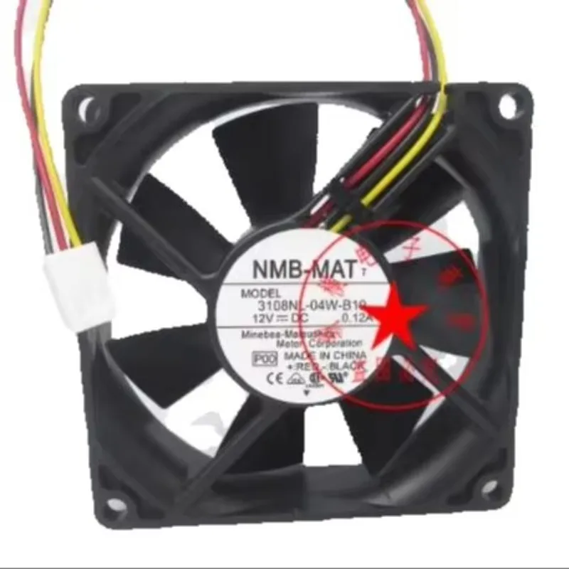 

NMB 3108NL-04W-B19 P00 DC 12V 0.12A 80x80x20mm 3-Wire Server Cooling Fan