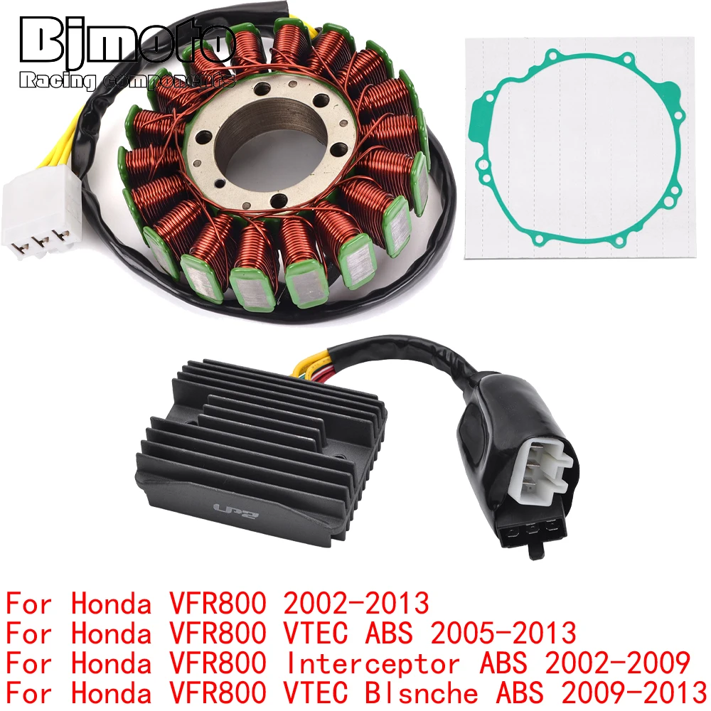 

VFR 800 2019 Engine Stator Coil+Voltage Regulator rectifier For Honda VFR800 VTEC Blsnche Interceptor ABS 2002-2018 With Gasket