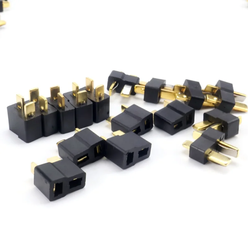 Connecteurs mâles et femelles noirs de type T, 10 /20 paires, pour batterie au lithium RC, véhicule aérien sans pilote, avion, voiture, bateau