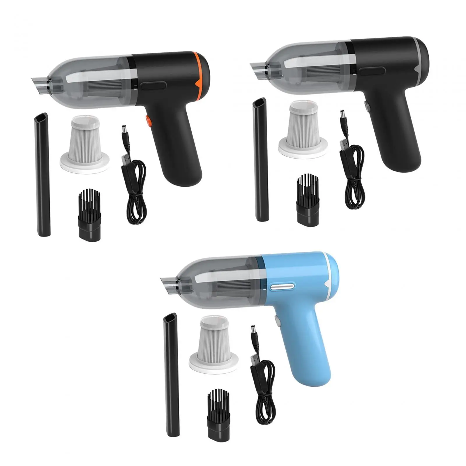 

Portable Car Vacuum Strong Suction with Nozzles for Household Bed