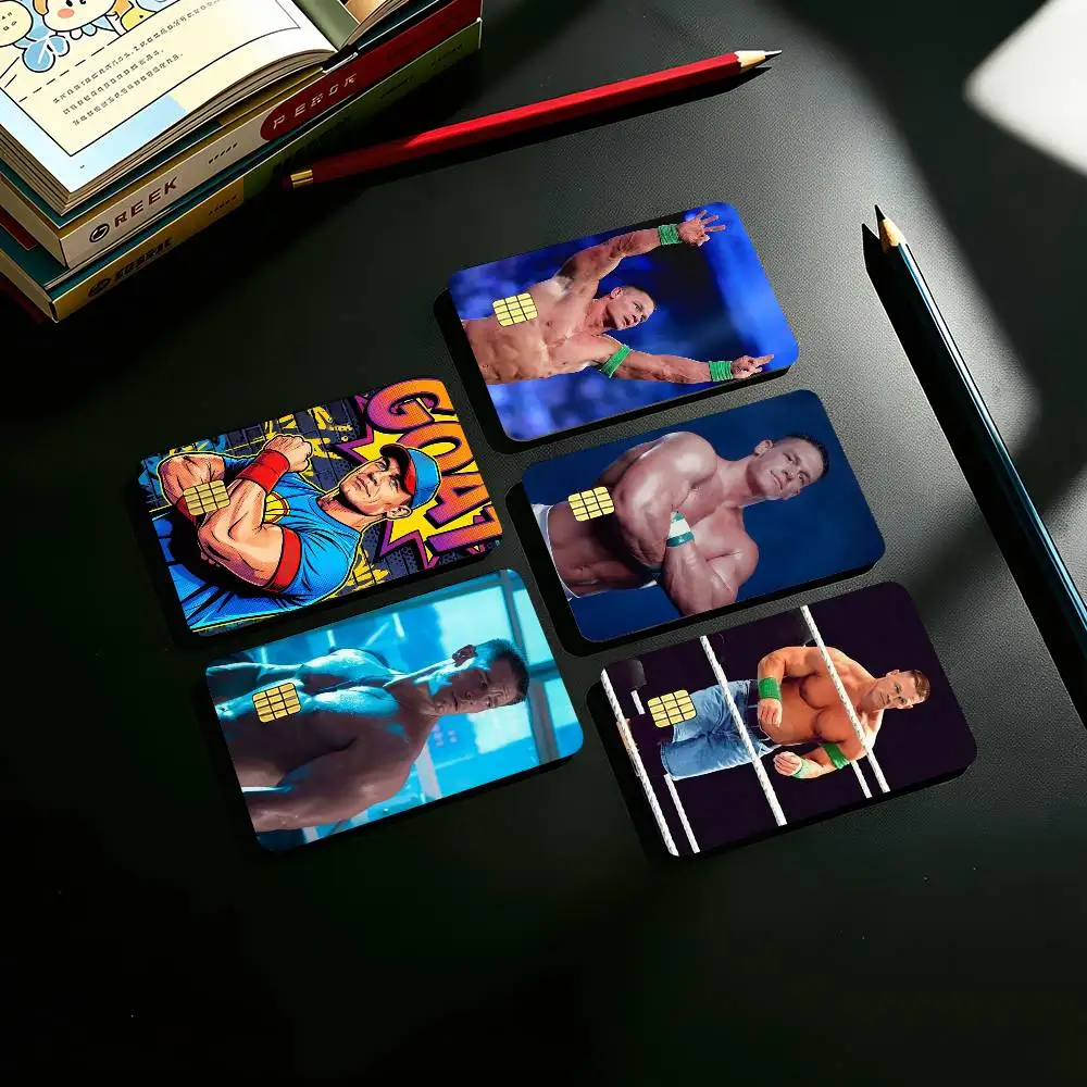 Wrestler J-John Cena Credit Card HD Stickers Small Chip Waterproof Sticker Game Card Decal Gift