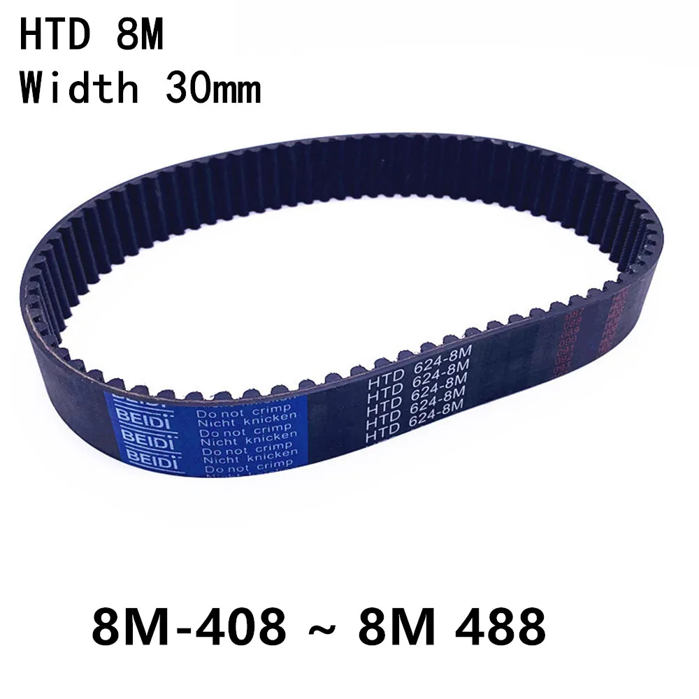 

HTD 8M-408 416 424 432 440 448 456 464 472 480 488 HTD8M Closed Loop Rubber Belts Synchronous Belt Width 30mm Banda síncrona