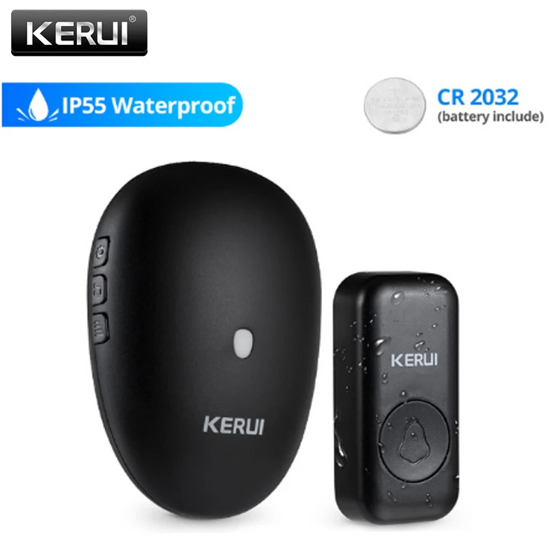 

KERUI M521 Smart Home Doorbell Wireless Security Interphone System 57 Chime 100m Remote Control With Battery Powerd Door Button