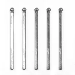 5 pezzi 0,5 mm-3 mm punte diamantate rotanti sferiche una maniglia da 2,35 mm intaglio del vetro molatura intaglio lucidatura set di punte da trapano
