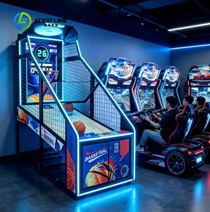 Arcade Basketball Game Machine Fun Sports Game Automatic Score Tracking for Family Entertainment and Malls