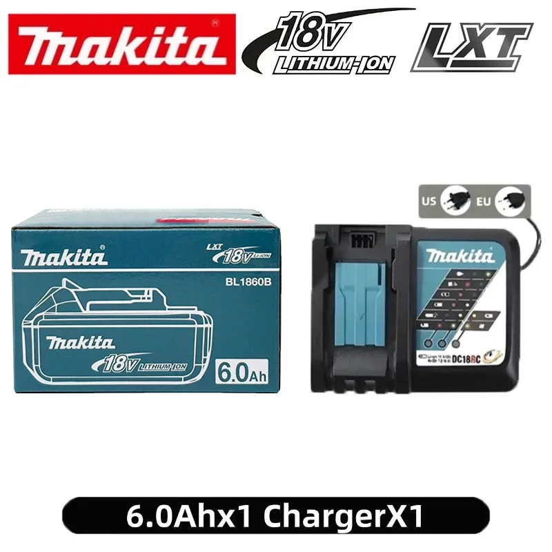 100 % originaler wiederaufladbarer 18-V-6,0-Ah-Akku von Makita, für Makita BL1830 BL1830B BL1840 BL1840B BL1850 BL1850B Elektrowerkzeug-Akku