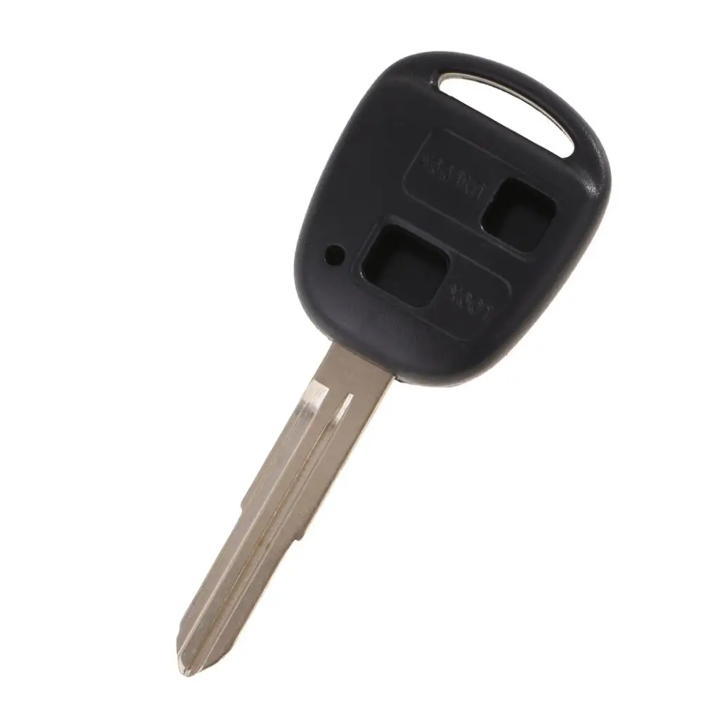 2 Button Remote Key Shell Case Fob With Uncut Blank Blade for