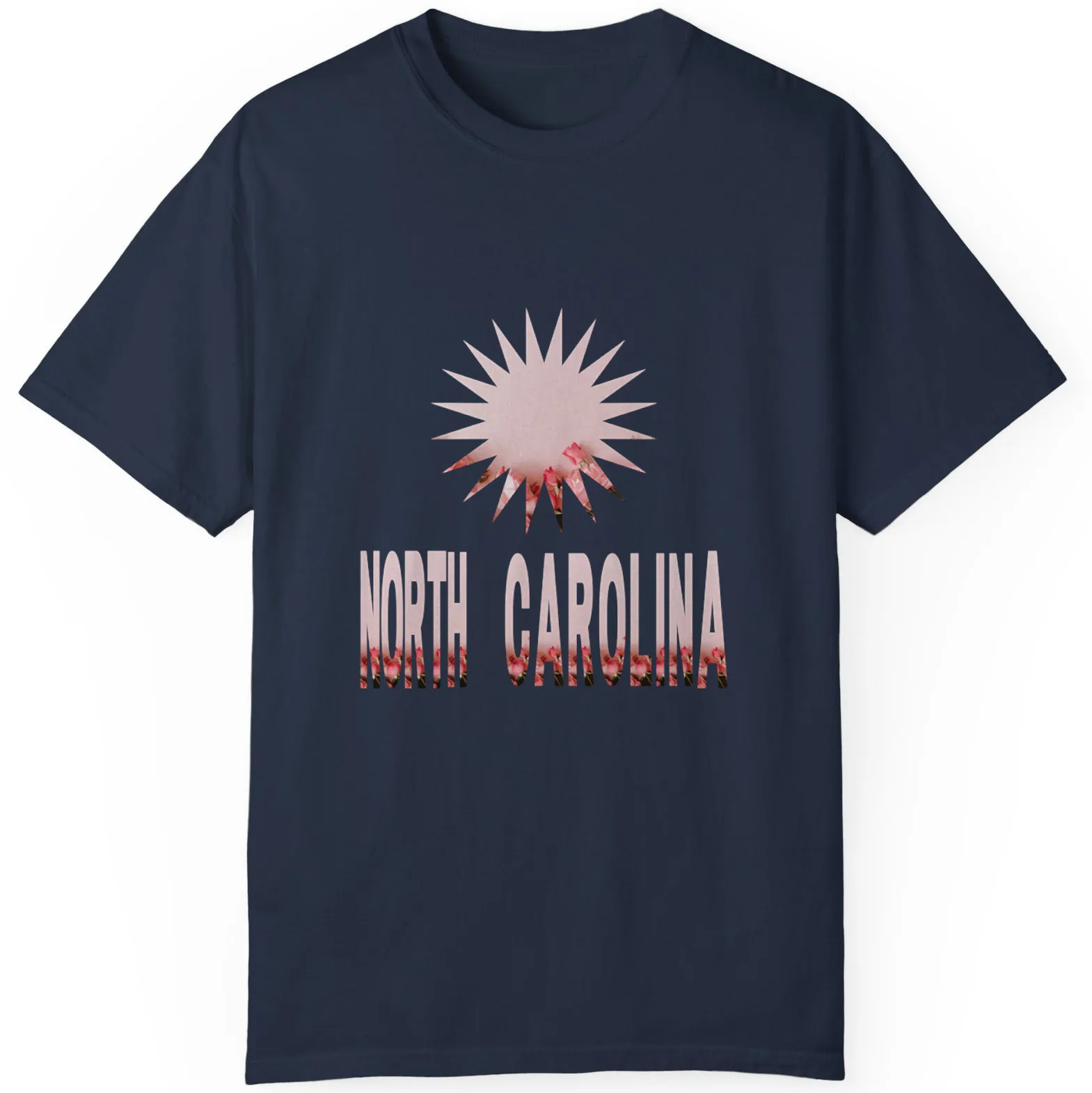 Best Gift Unisex T-Shirt S-5XL Sweet Letters North Carolina With Pink Rose