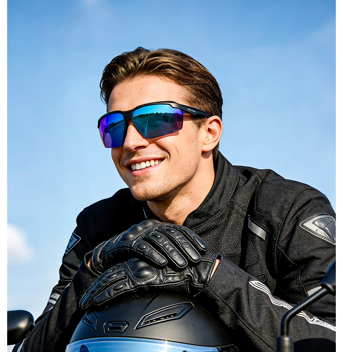 SCVCN Fahrradbrille Polarisierte Sonnenbrille Sportbrille MTB-Brille Fahrradbrille für Männer Rennrad für Frauen Radfahrbrille – Detail 27