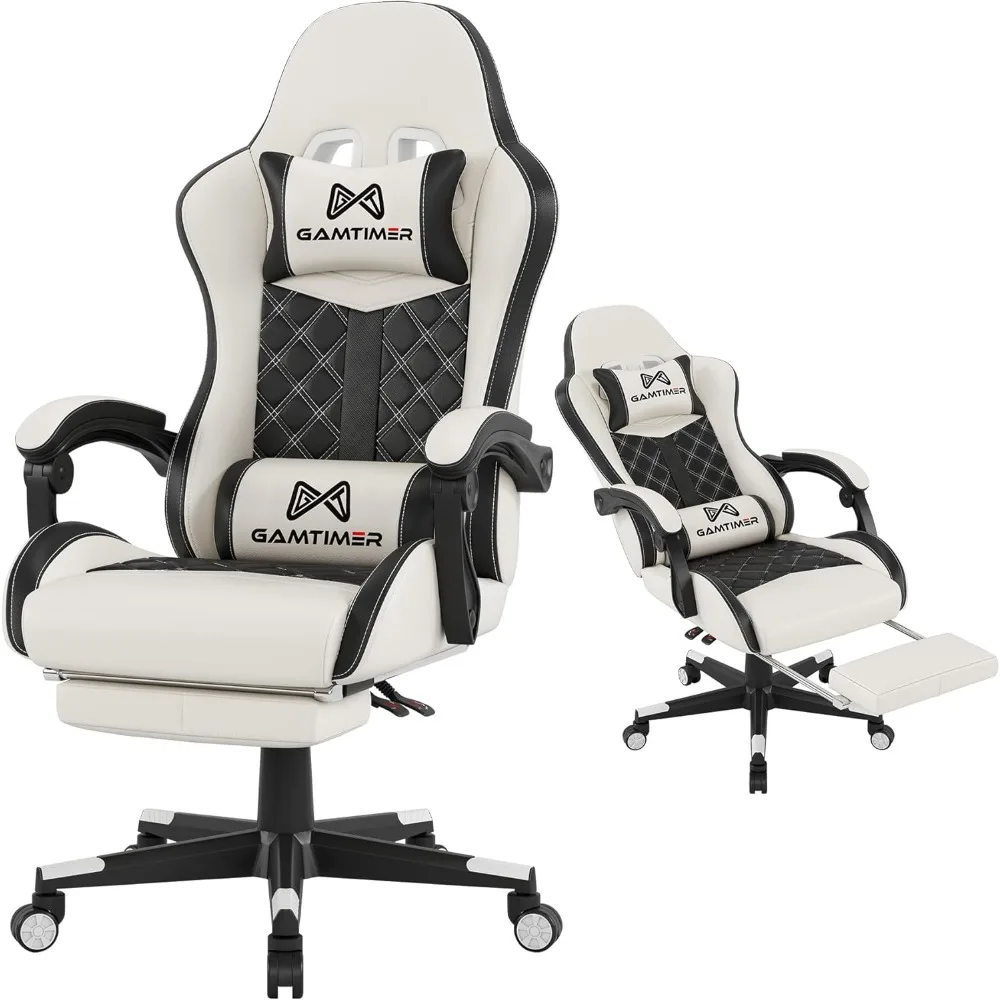 

Gaming Chair, 400 lbs Adult Chair, High Back Computer Chair with Footrest and Linked Armrests, Office Video Game Chair with Lumb