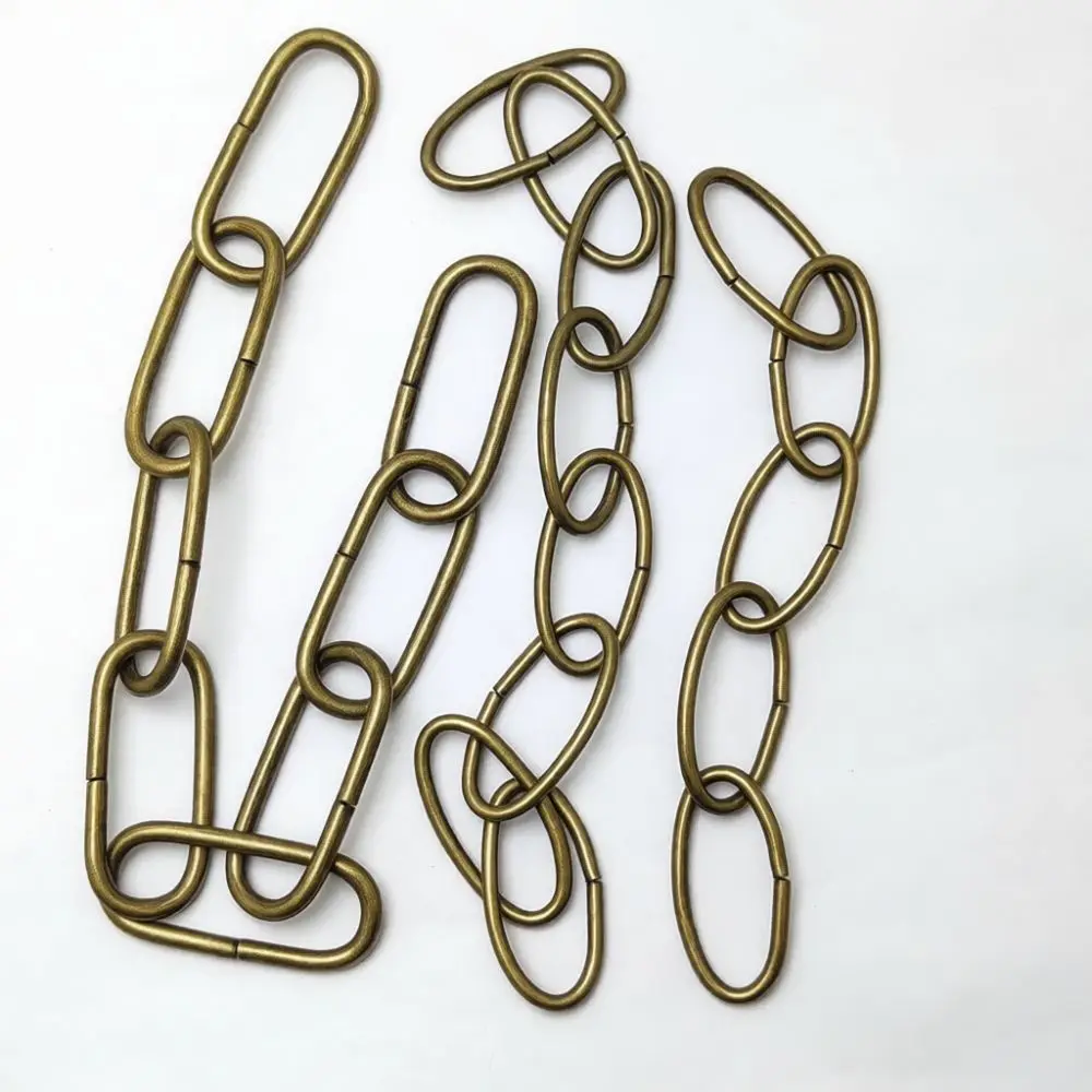 Vintage Bronze Iron Hanging Link For Chandelier Retro Industrial Pendant Lamp Accessory Decorative Fixture Support