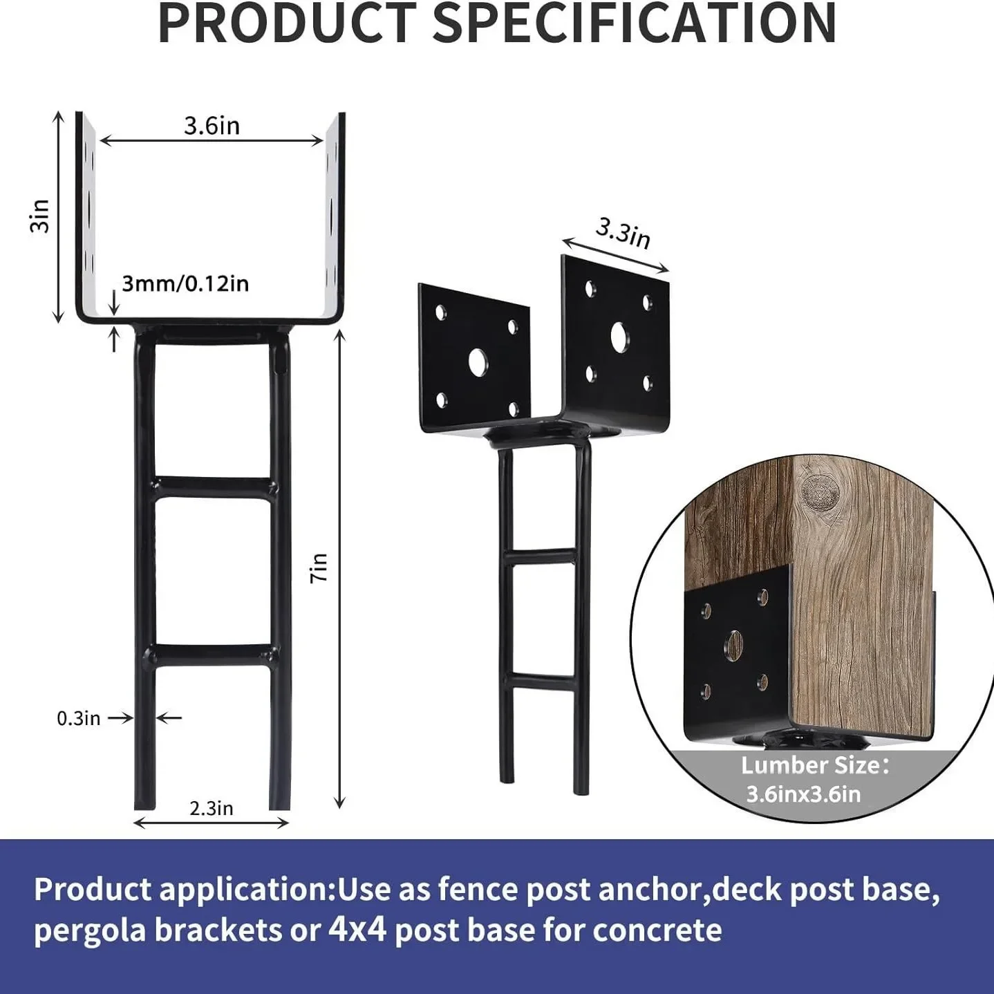 American wooden fence embedded parts scaffolding embedded parts fence column fuel tank bracket ground anchor nail