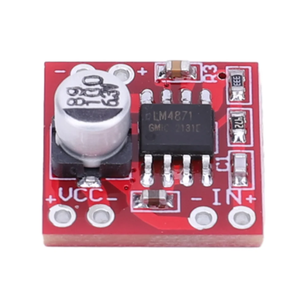 LM4871 Single Channel Amplifier Board 3W Voice Amplifier Module DC 3V-5V Ultra-Small for Speaker Electronic DIY Kit